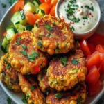 Chickpea Fritters with Veggies First Image First Image