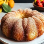 Irresistible Vegan Doughnut Cake with Cinnamon Sugar Topping First Image First Image