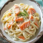 Smoked Salmon Fettuccine Alfredo First Image First Image