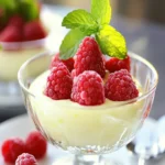 Lime Posset with Fresh Raspberries First Image First Image