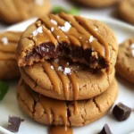 Peanut Butter Chocolate Caramel Cookies First Image First Image