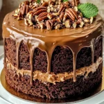 CHOCOLATE PECAN LAYER CAKE: Indulge in Decadence! First Image First Image