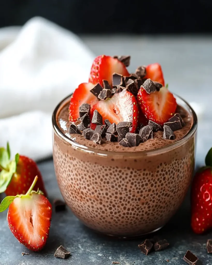 Strawberry Chocolate Chia Pudding First Image First Image