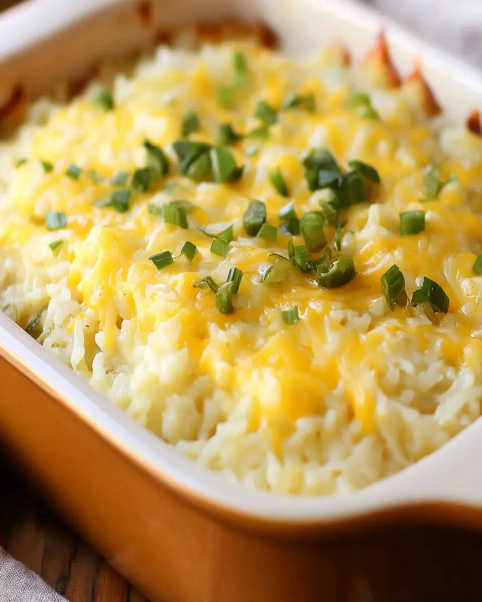 Cheesy Green Chile Rice Casserole First Image First Image