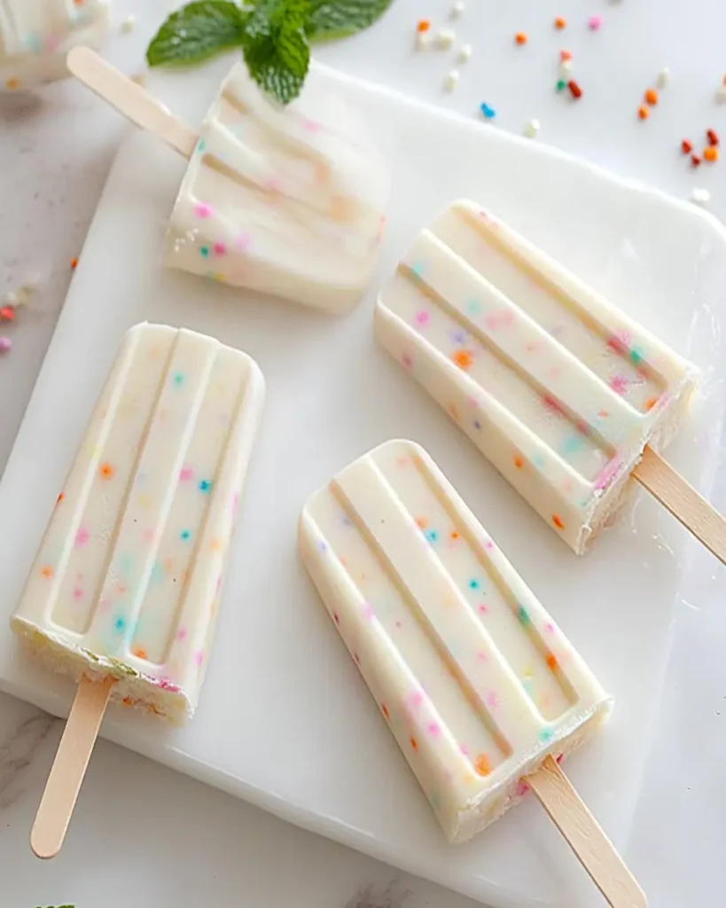 Funfetti Cake Batter Popsicles First Image First Image