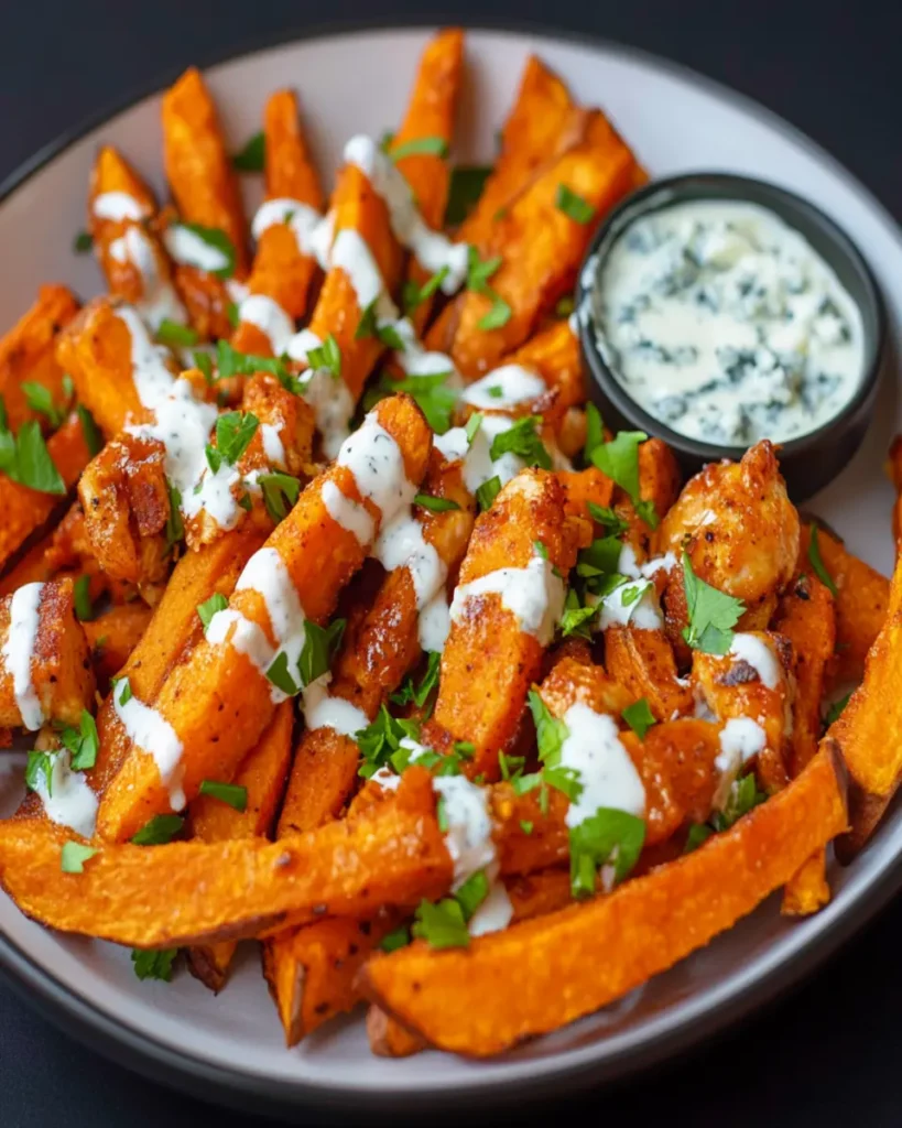 Buffalo Chicken Sweet Potato Fries First Image First Image