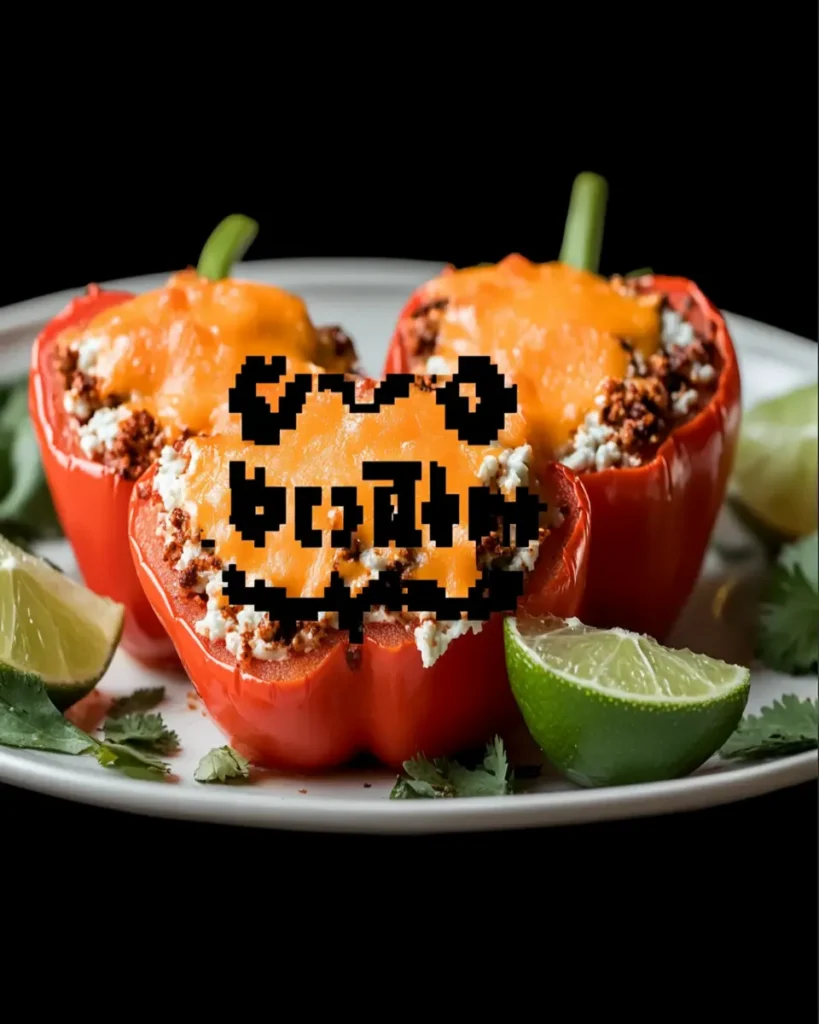 Low Carb Cottage Cheese Taco Stuffed Peppers (Cheesy, Easy Weeknight Dinner) First Image First Image